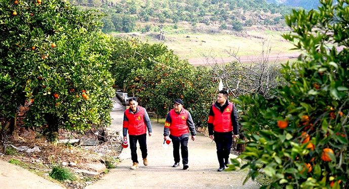 春节期间志愿者挨家挨户地提醒用电用火等安全 (复制).jpg